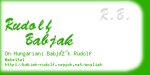 rudolf babjak business card